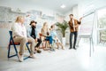 Group of diverse people during the psychological seminar Royalty Free Stock Photo