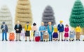 group of diverse people standing in line. waiting concept ,ai generated Royalty Free Stock Photo