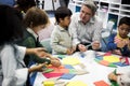 Group of diverse students at daycare Royalty Free Stock Photo