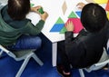 Group of diverse students at daycare Royalty Free Stock Photo