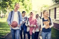 A group of diverse teenagers Royalty Free Stock Photo