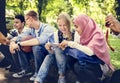 A group of diverse teenagers Royalty Free Stock Photo