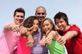 Group of diverse teens Royalty Free Stock Photo