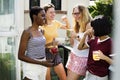 Group of diverse women talking together Royalty Free Stock Photo