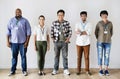 Group of diverse workers standing together Royalty Free Stock Photo