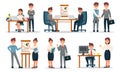 Group of Diverse Working People Vector Illustrated Set