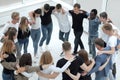 group of diverse young people applauding at the seminar Royalty Free Stock Photo