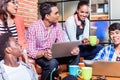 Group of diversity college students learning on campus Royalty Free Stock Photo