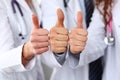 Group of doctor hands show OK or confirm sign Royalty Free Stock Photo