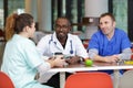 group doctors in cafeteria or canteen Royalty Free Stock Photo