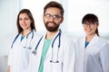 Group of doctors looking at camera and smiling Royalty Free Stock Photo