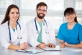 Group of doctors looking at camera and smiling Royalty Free Stock Photo