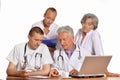 Group of doctors on meting Royalty Free Stock Photo