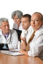 Group of doctors on meting Royalty Free Stock Photo