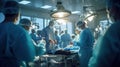 A group of doctors in a operating room. Generative AI image. Royalty Free Stock Photo