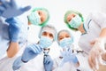 Group of doctors in operating room Royalty Free Stock Photo