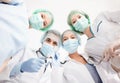 Group of doctors in operating room Royalty Free Stock Photo