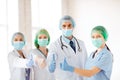 Group of doctors in operating room Royalty Free Stock Photo