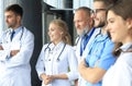 Group of doctors standing at the medical office Royalty Free Stock Photo