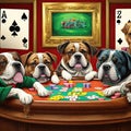 Dog Playing Poker Royalty Free Stock Photo