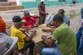 Group of domino players in Cuba Royalty Free Stock Photo
