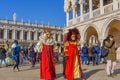 Group dressed in traditional costumes, Venice Mask Carnival