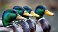 Group of Ducks Sitting Together Royalty Free Stock Photo