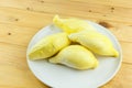 Group Durian on white plate