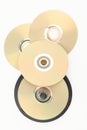 Group of DVD discs, top view. Royalty Free Stock Photo