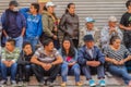 Group Of Ecuadorian People On The Street