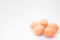 Group of Egg isolated on white background with copy space Royalty Free Stock Photo