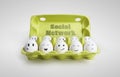 Group of eggs with smiling faces representin Royalty Free Stock Photo
