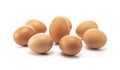 A group of eggs surroundding to one egg with sweat Royalty Free Stock Photo