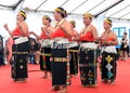 Group of elderly from Murut ethnic perform a traditional dance