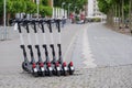 Group of Electric Scooter in Germany. Royalty Free Stock Photo