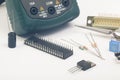 Group of electronic components Royalty Free Stock Photo