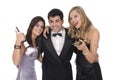 Group of elegants friends at a new year party Royalty Free Stock Photo