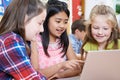 Group Of Elementary School Children Working Together In Computer Royalty Free Stock Photo