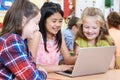 Group Of Elementary School Children Working Together In Computer Royalty Free Stock Photo