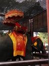 Ayutthaya, Thailand - April 29, 2014. Elephant used for sightseeing tours.