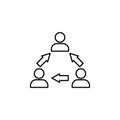 group of employees icon. Element of business icon for mobile concept and web apps. Thin line group of employees icon can be used Royalty Free Stock Photo
