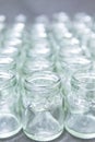 Group of empty glass jar Royalty Free Stock Photo