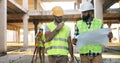 Group of engineering team had meeting at working site Royalty Free Stock Photo