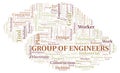 Group Of Engineers typography word cloud create with the text only