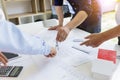 Group of engineers working together to plan the project at the meeting Royalty Free Stock Photo