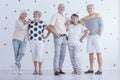 Group of enthusiastic senior people Royalty Free Stock Photo