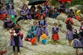 Group of ethnic minority people during Love Market festival Royalty Free Stock Photo