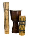 Group exotic african drums Royalty Free Stock Photo