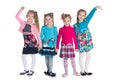 Group of fashion little girls