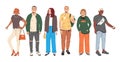 Group of Fashion People Characters. Royalty Free Stock Photo